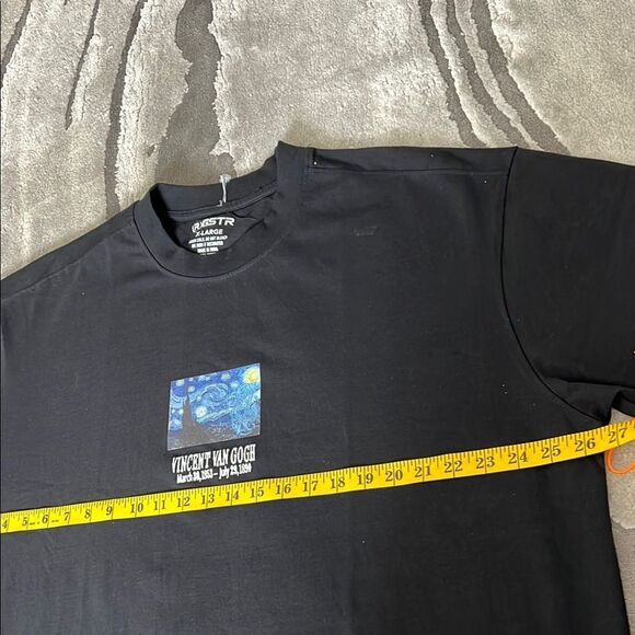 Men’s Black Short Sleeve Tee with Graphic Print - Picture 6 of 7